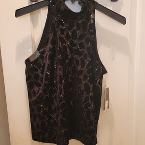 Worthington Xs Black Shimmer Tank Top Nwt